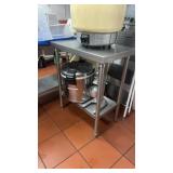 Stainless steel work table with stainless steel