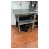Stainless steel work table with stainless steel