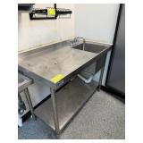 SS WORK TABLE W/ SINK 48 X 24"