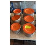 99 assorted plates bowls and bread and butter