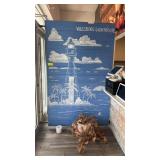 Hillsborough lighthouse handmade art on wood