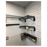3 ASST GREEN COATED METRO WALL SHELVES