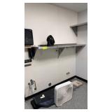 Two 72  inch stainless steel wall shelves