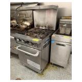 DUKERS 4 BURNER W/OVEN 24"