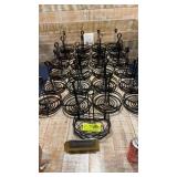 24 black round table top condiment holders