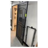 Security style screen door with metal screen