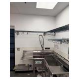 3 ASSORTED  SIZE COATED METRO STYLE WALL SHELVES