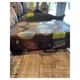 Antique looking suitcase decor