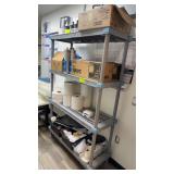 Plastic rack with four shelves 48ï¿½ x 18ï¿½