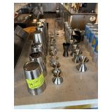 Lot of stainless steel barware