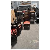 Large lot of assorted dining room chairs styles