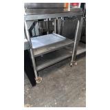23 x 31 stainless steel cart with two under