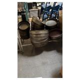 38 assorted round baking pans 2 inch deep sizes