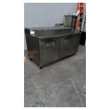 True raised rail pizza table 67 inches wide