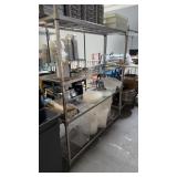 Two Metro style shelves with square poles 18ï¿½ x