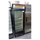 True one door glass merchandising cooler model