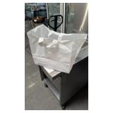 Box of white plastic handle bags