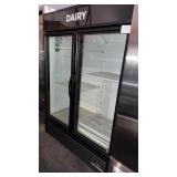 True two door glass merchandising cooler model