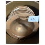 6 13.5 INCH COPPER KETTLES (BOWLS)