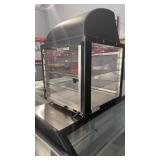 Heated two shelf countertop display unit with