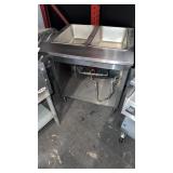 Gas fired two pan steam table 30 inches wide