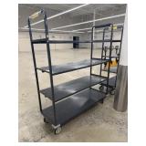 2 ROLLING METAL SHELVING UNITS