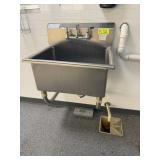 STAINLESS STEEL PREP SINK WALL MOUNT W/ FAUCET