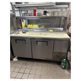 TRUE 68" RAISED RAIL COOLER WITH 2 DOORS