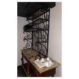 Iron shelving unit with three shelves 50 inches