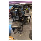 A lot of assorted bar stools, various condition