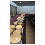 Appx 40 running feet L shaped wall setee