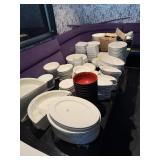 LARGE LOT OF ASSORTED SIZE CHINA PLATES