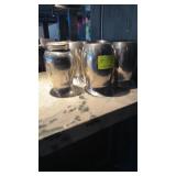 Seven assorted metal pitches