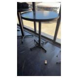 Three solid wood round high top tables 36 inches