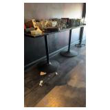 2 Solid wood top high top 48ï¿½ x 30ï¿½ with round