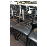 25  black metal barstools with padded seat seats