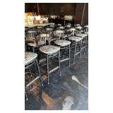 20 wood barstools with padded zebra seat