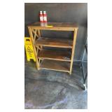 Four shelf wood service station 15ï¿½ x 32ï¿½