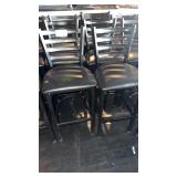 20 black metal barstools with padded seat