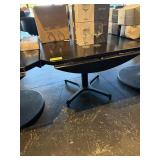 7 DINING TABLES, WOOD TOP, 42X42 POP UPS