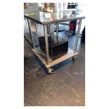 Stainless steel table with stainless steel under