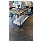 Stainless steel steel table with sink 60ï¿½ x 30ï¿½