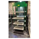 Two metal delivery app pick up stations