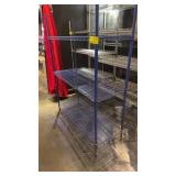 Coded blue Metro shelf 18 x 48 with three shelves