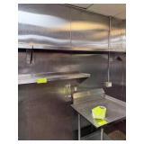 4 STAINLESS STEEL WALL SHELVES, 60"X12"