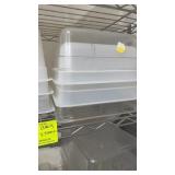 10 large plastic and CAMBRO style inserts