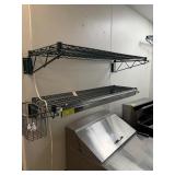 2 GREEN COATED METRO WALL SHELVES 48X14