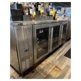 Perlick 84 inch three door stainless steel back