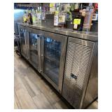 Perlick 84 inch three door stainless steel back