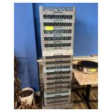 17 assorted dish racks and Dolly